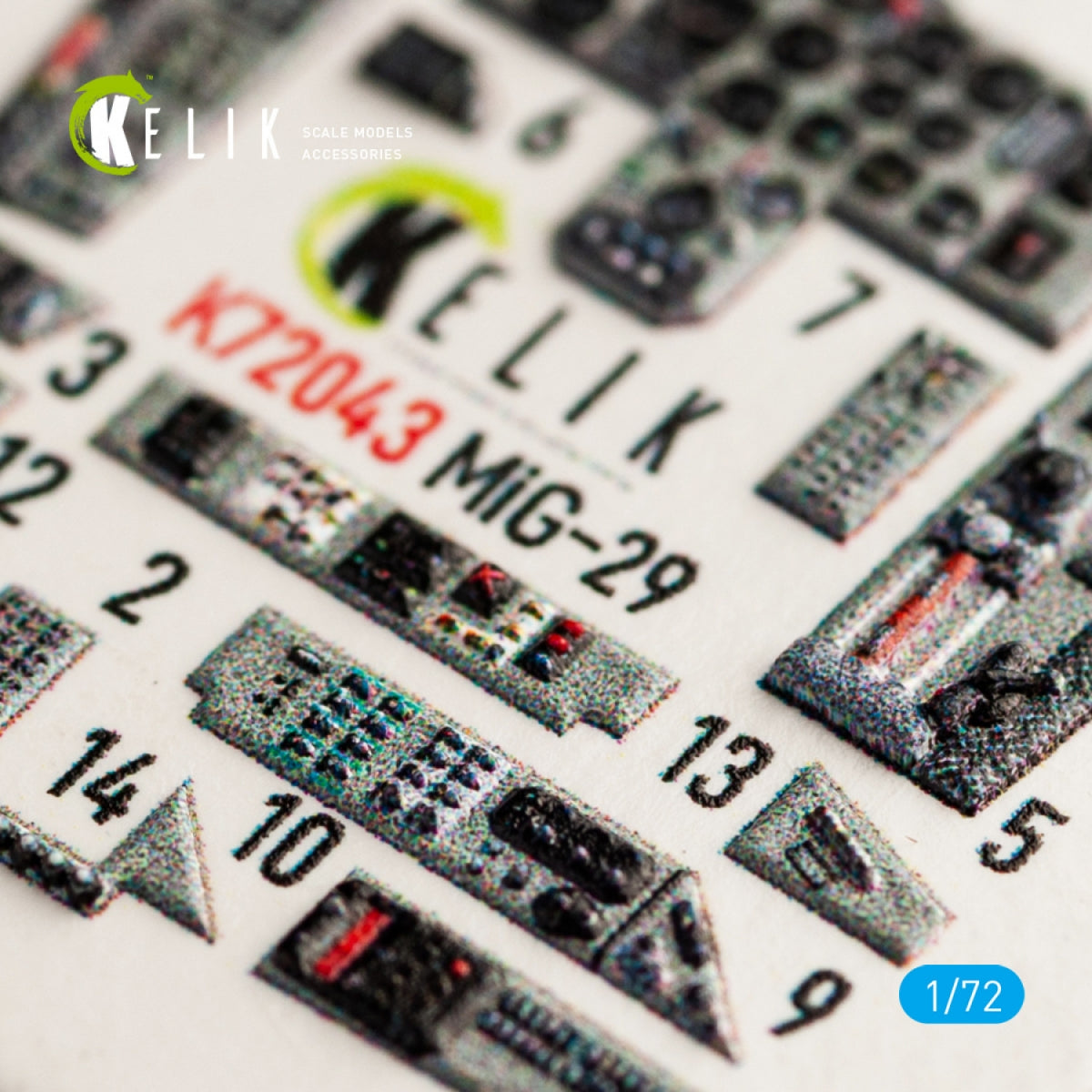 KELIK K72043 MIG-29 FULCRUM-A 9-12 INTERIOR 3D DECALS FOR GWH KIT 1/72 – image 4