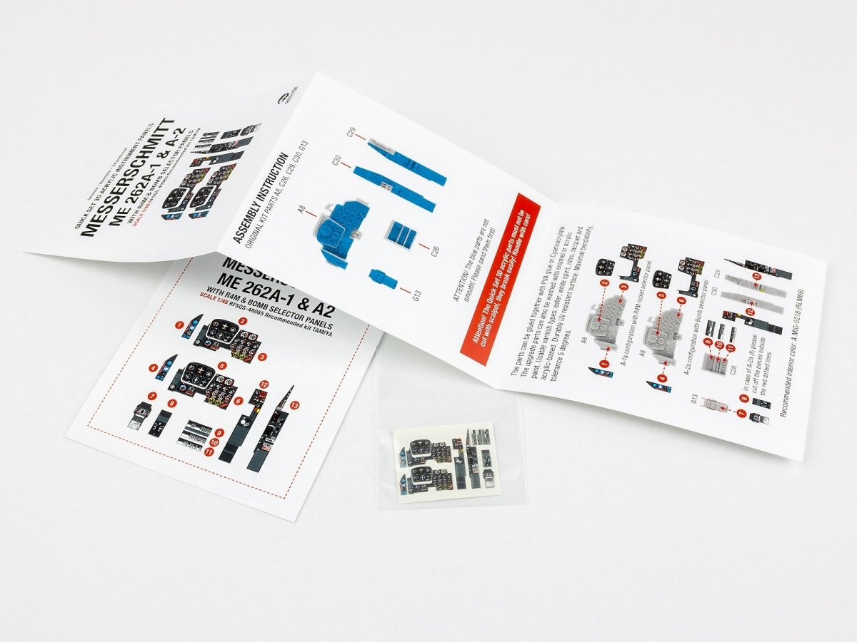 Red Fox Studio QS-48065 Me 262A-1/A-2 with R4M &amp;amp; Bomb selector panel Tamiya 1/48 – zdjęcie 3