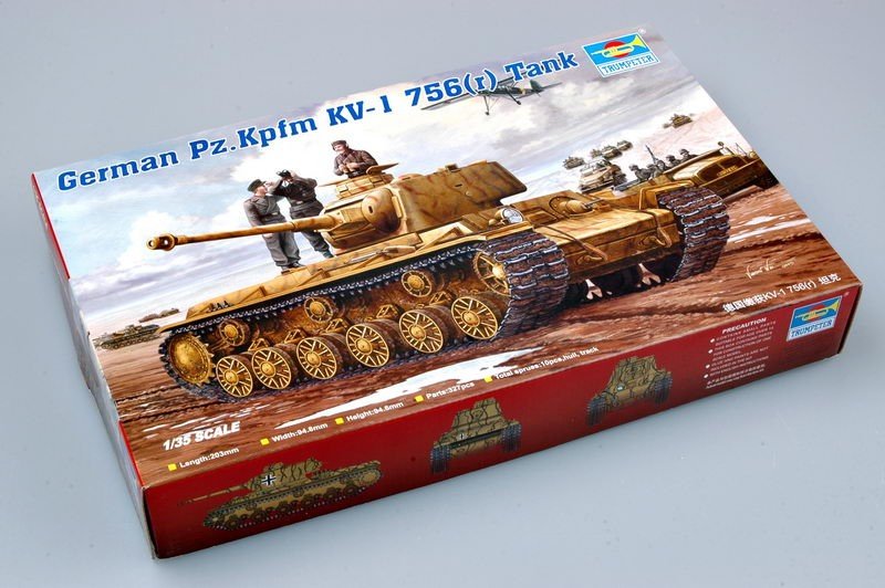 Trumpeter 00366 German Pz.Kpfm KV-1 756(r) Tank 1/35 – immagine 4