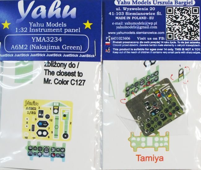 Yahu YMA3234 A6M2 (Nakajima Green) Tamiya 1/32