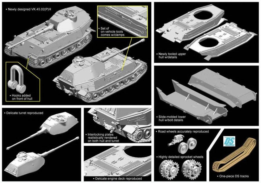 Dragon 7493 VK.45.02(P)H 1/72 – zdjęcie 3