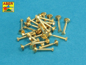 Aber 16109 Turned imitation of Hexagonal bolts 1,6 x 6,0 mm x 25 pcs. 1/16