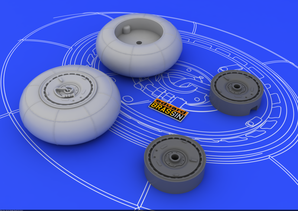 Eduard 648055 Bf 110 E/ F/G main undercarriage wheels 1/48 (EDUARD) – zdjęcie 3