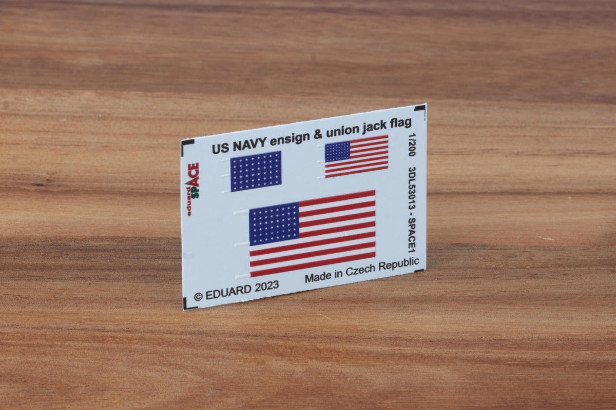 Eduard 3DL53013 US Navy ensign & union jack flag SPACE 1/200