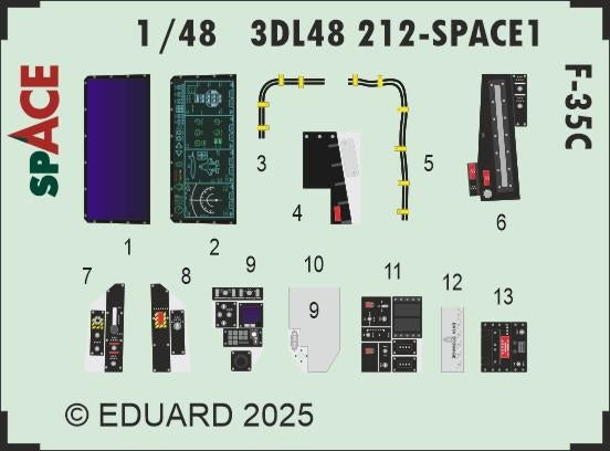 Eduard 3DL48212 F-35C SPACE Tamiya 1/48 – zdjęcie 2