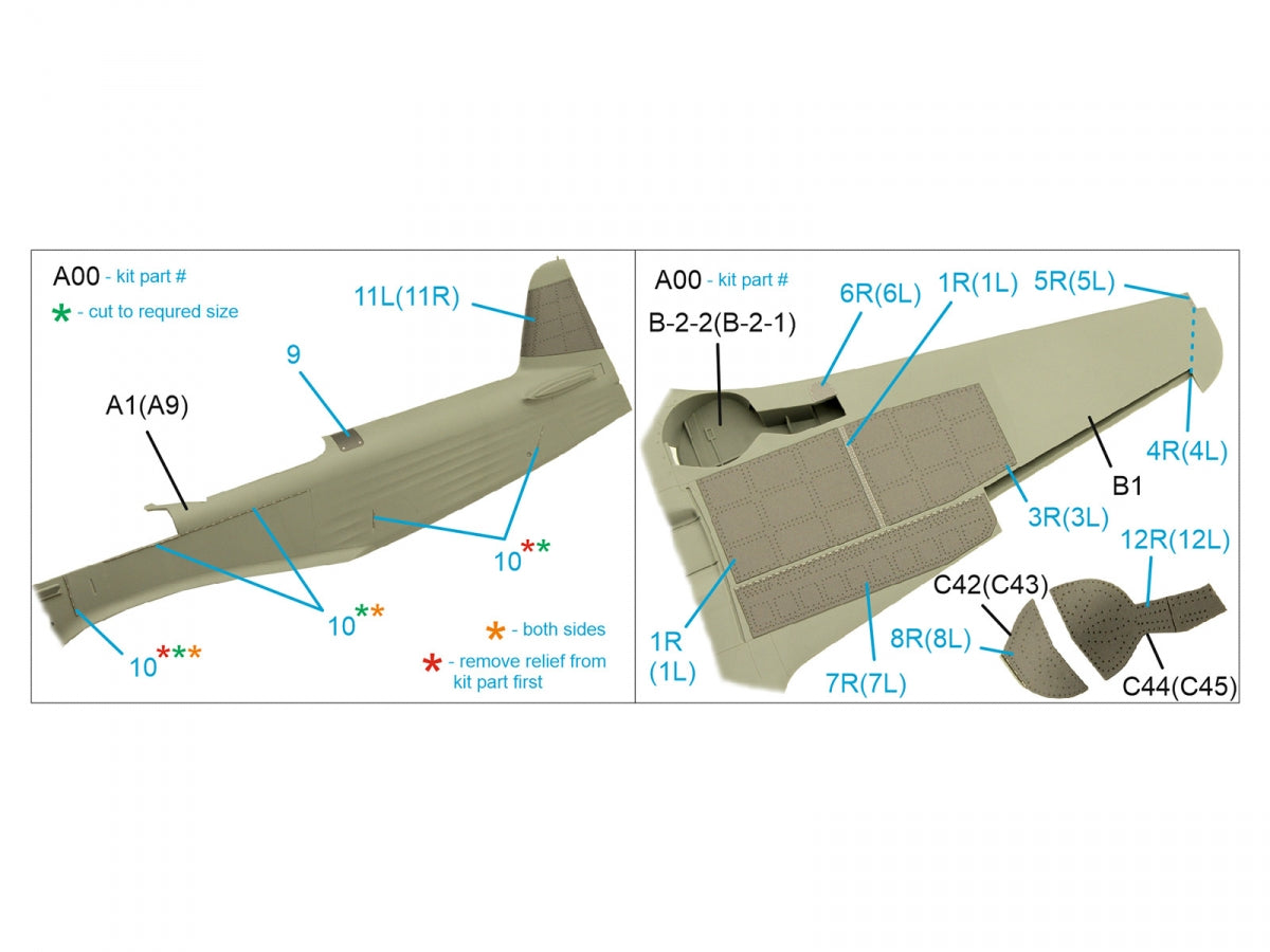 Quinta Studio QP32014 Yak-9T Flaps and Panels (ICM) 1/32 – zdjęcie 2