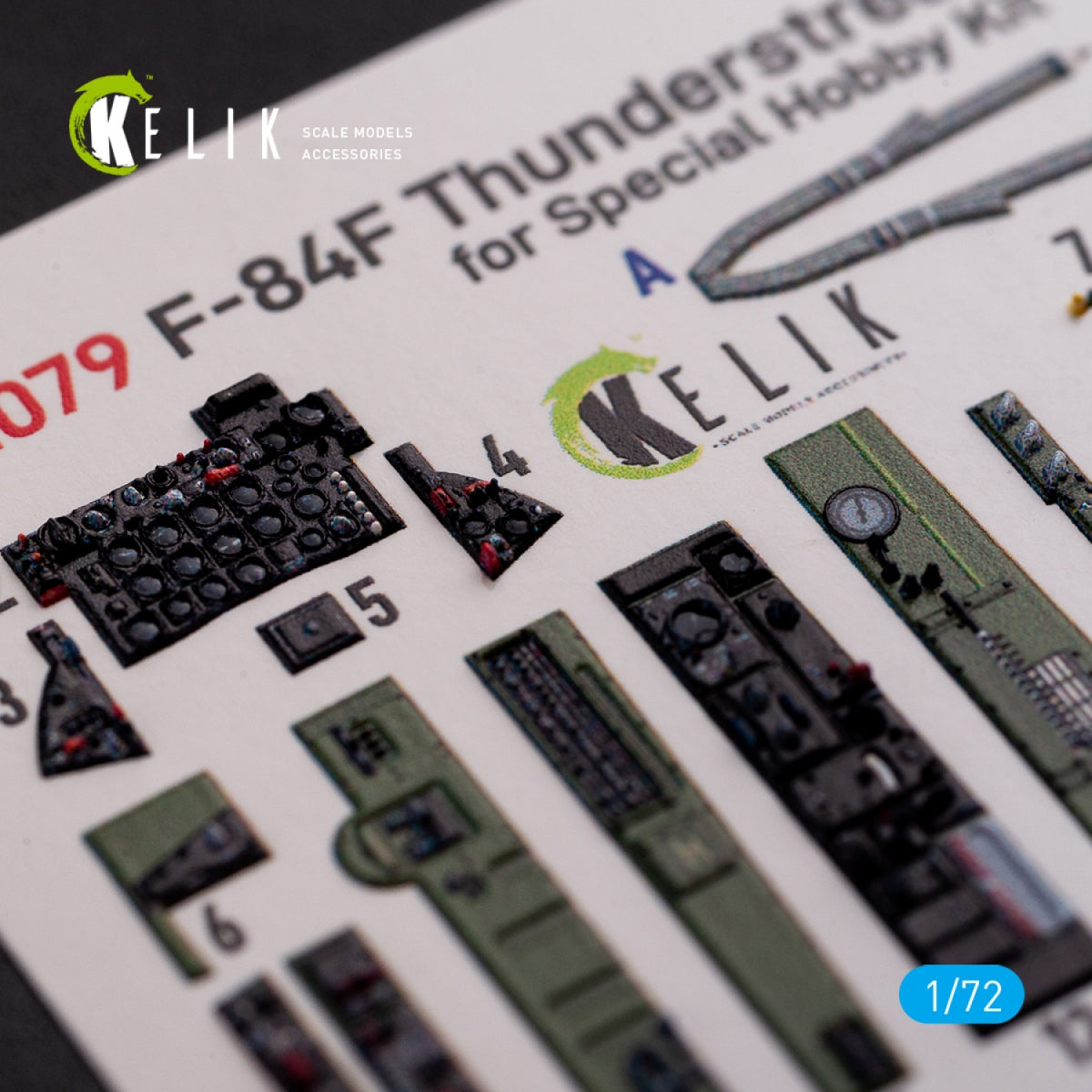 KELIK K72079 F-84F Thunderstreak interior 3D decals for Special Hobby kit 1/72 – zdjęcie 5