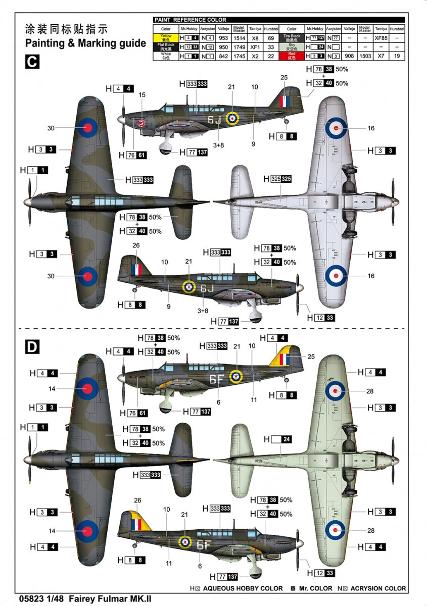 Trumpeter 05823 Fairey Fulmar Mk.II 1/48 – zdjęcie 4