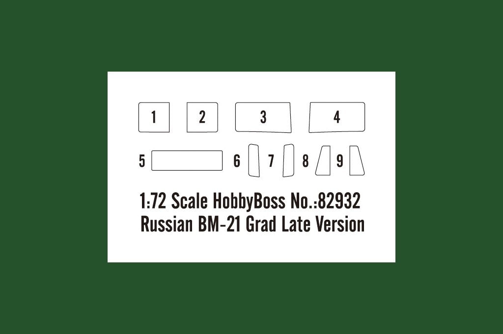 Hobby Boss 82932 Russian BM-21 &amp;quot;Hail&amp;quot; self-propelled rocket launcher late model 1/72 – zdjęcie 3