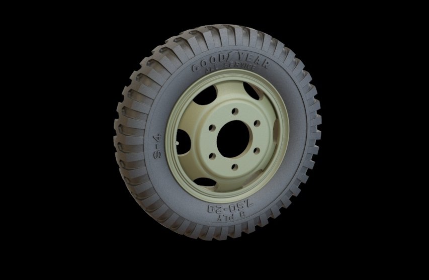 Panzer Art RE35-318 Studebacker road wheels set (Goodyear) 1/35 – image 2