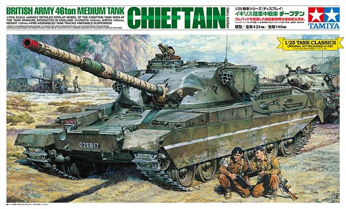Tamiya 30608 British Army 46ton Medium Tank Chieftain 1/25