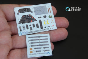 Quinta Studio QD32068 AH-1G Cobra 3D-Printed &amp;amp; coloured Interior on decal paper (for ICM kit) 1/32 – zdjęcie 2