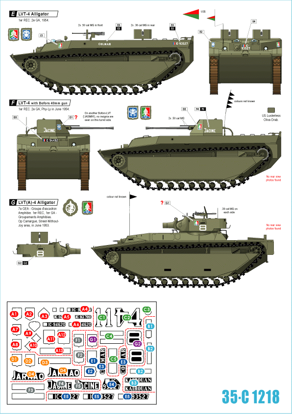 Star Decals 35-C1218 Indochine The Foreign Legion - Regiment Etranger Cavalerie 3 1/35 – zdjęcie 2