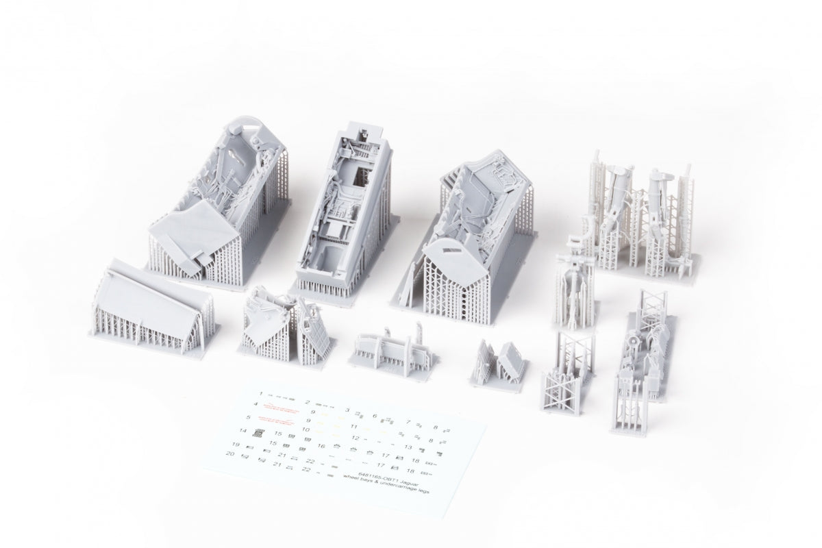 Eduard 6481165 Jaguar wheel bays &amp; undercarriage legs PRINT for AIRFIX 1/48