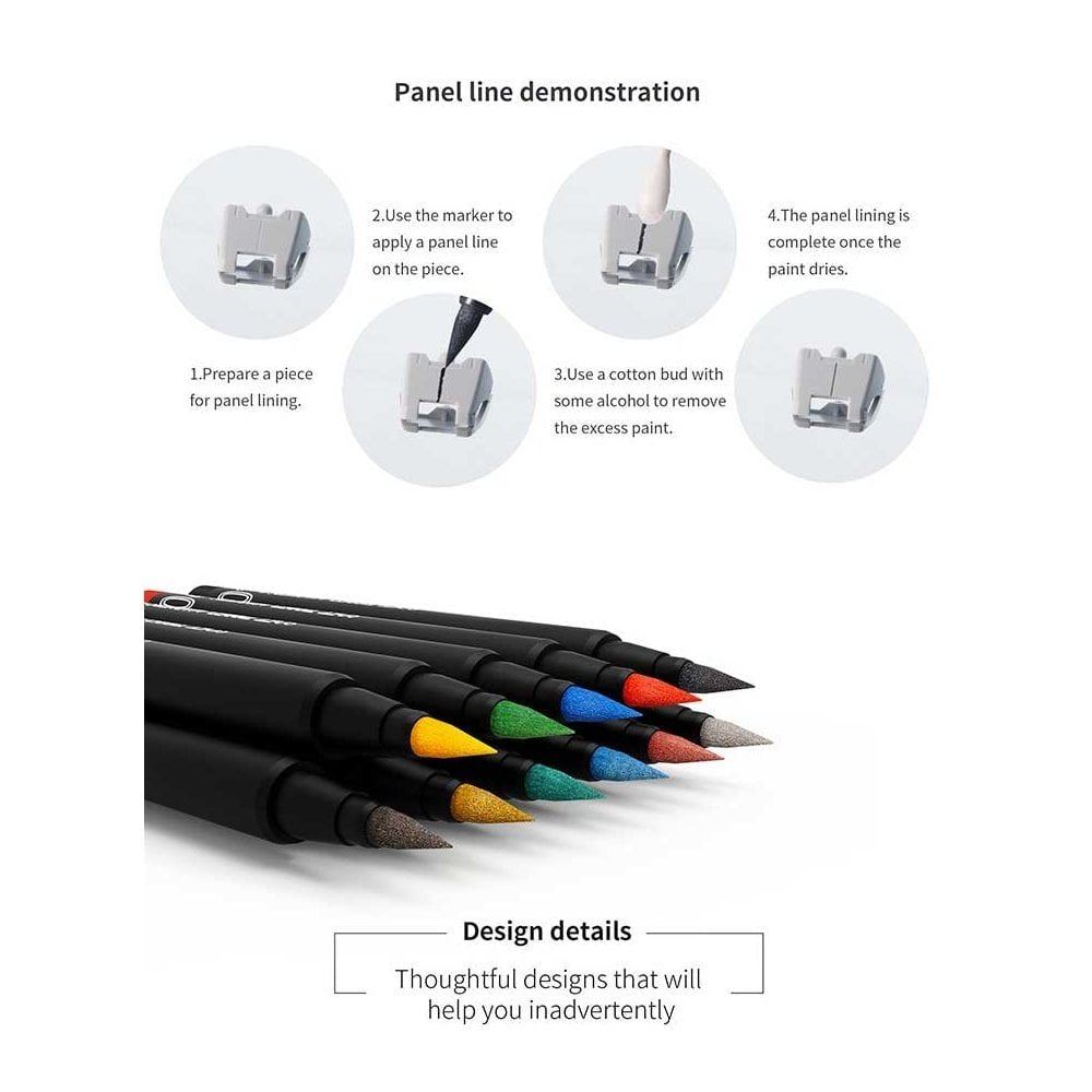 DSPIAE MK-01 Pure Black Soft Tipped Marker Pen – zdjęcie 6