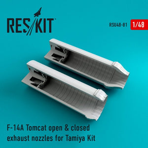 RESKIT RSU48-0081 F-14 A Tomcat open &amp;amp; closed exhaust nozzles for Tamiya kit 1/48