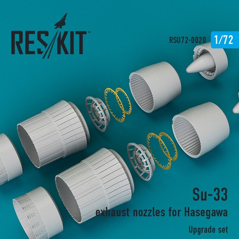 RESKIT RSU72-0020 Tuyères d'échappement Su-33 pour Hasegawa 1/72