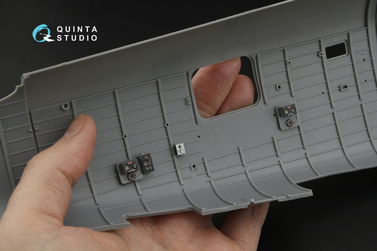 Quinta Studio QD32260 B-24D/B-24J Liberator, Nose, central and rear compartments 3D-Printed &amp; coloured Interior on decal paper (Hobby Boss) 1/32