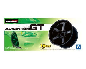 Aoshima 00903 Rims + Tires Advan Racing Gt 1/24