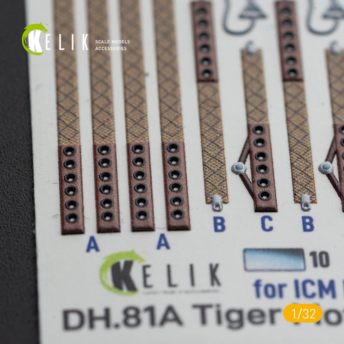 KELIK K32022 DH.81A Tiger Moth - Interior 3D Decal with 3D printed parts for ICM kit 1/32 – zdjęcie 6
