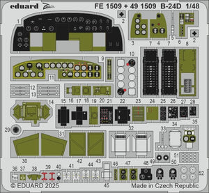 Eduard 491509 B-24D cockpit &amp;amp; engines HOBBY BOSS 1/48 – image 2