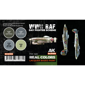 AK Interactive RCS109 WWII RAF Day Fighter Scheme 4x17ml – zdjęcie 2
