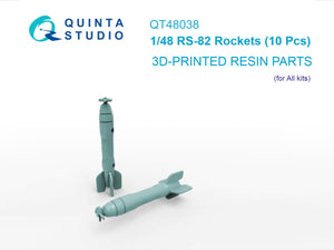 Quinta Studio QT48038 RS-82 Rockets (10 Pcs) (all kits) 1/48