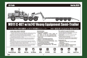 Hobby Boss 85519 M911 C-HET w/m747 Heavy Equipment Semi-Trailer 1/35 – zdjęcie 4