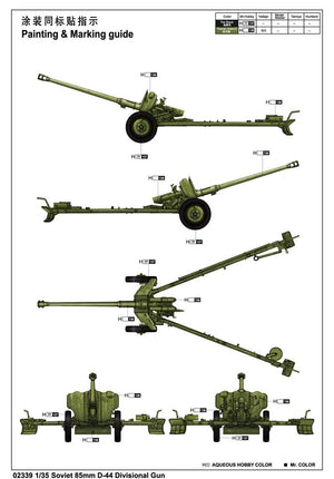 Trumpeter 02339 Soviet 85mm D-44 Divisional Gun 1/35 – zdjęcie 3