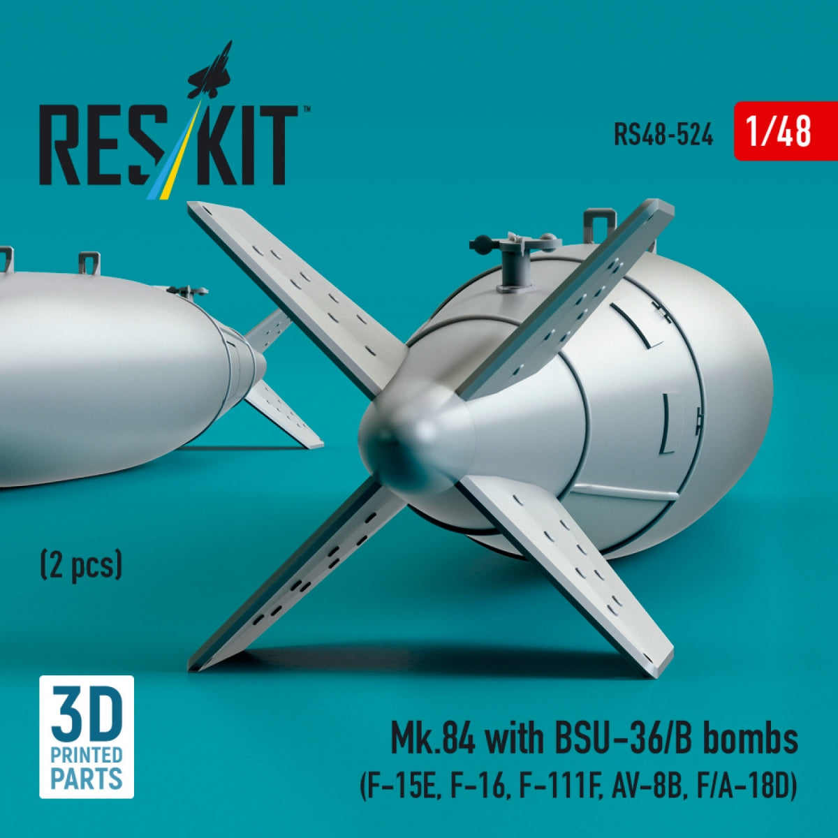 RESKIT RS48-0524 Mk.84 with BSU-36/B bombs (2 pcs) 3D Printed) 1/48 – zdjęcie 3