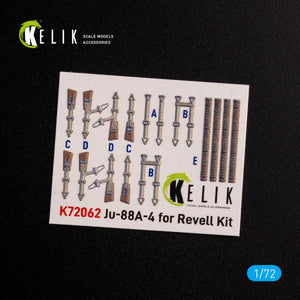 KELIK K72062 Junkers JU 88 A-4 interior 3D decals for Revell kit 1/72 – zdjęcie 2
