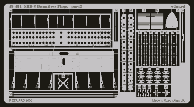 Eduard 48451 SBD-3 flaps 1/48 (HASEGAWA)