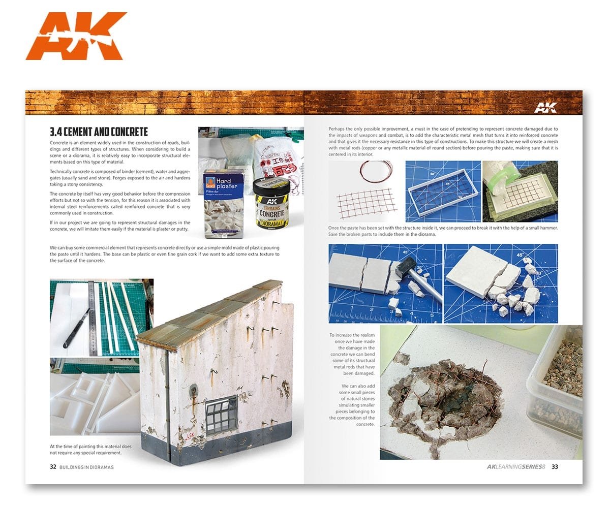 AK Interactive AK256 AK LEARNING 09: THE ULTIMATE GUIDE TO MAKE BUILDINGS IN DIORAMAS (English) – zdjęcie 3