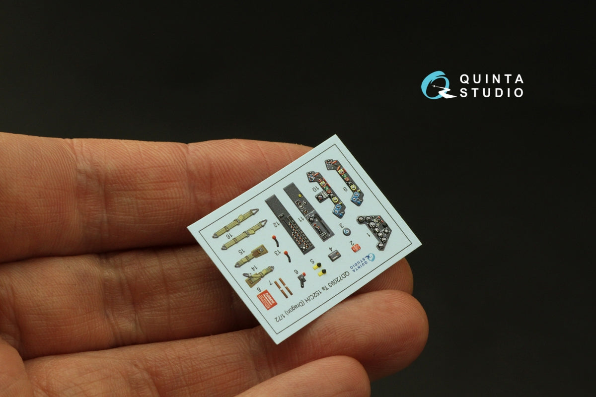 Quinta Studio QD72093 Ta 152C/H 3D-Printed &amp;amp; coloured Interior on decal paper (Dragon) 1/72 – zdjęcie 3