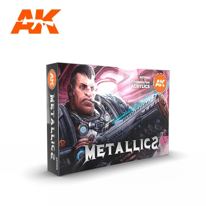 AK Interactive AK11608 METALLICS SET 6x17 ml – zdjęcie 2