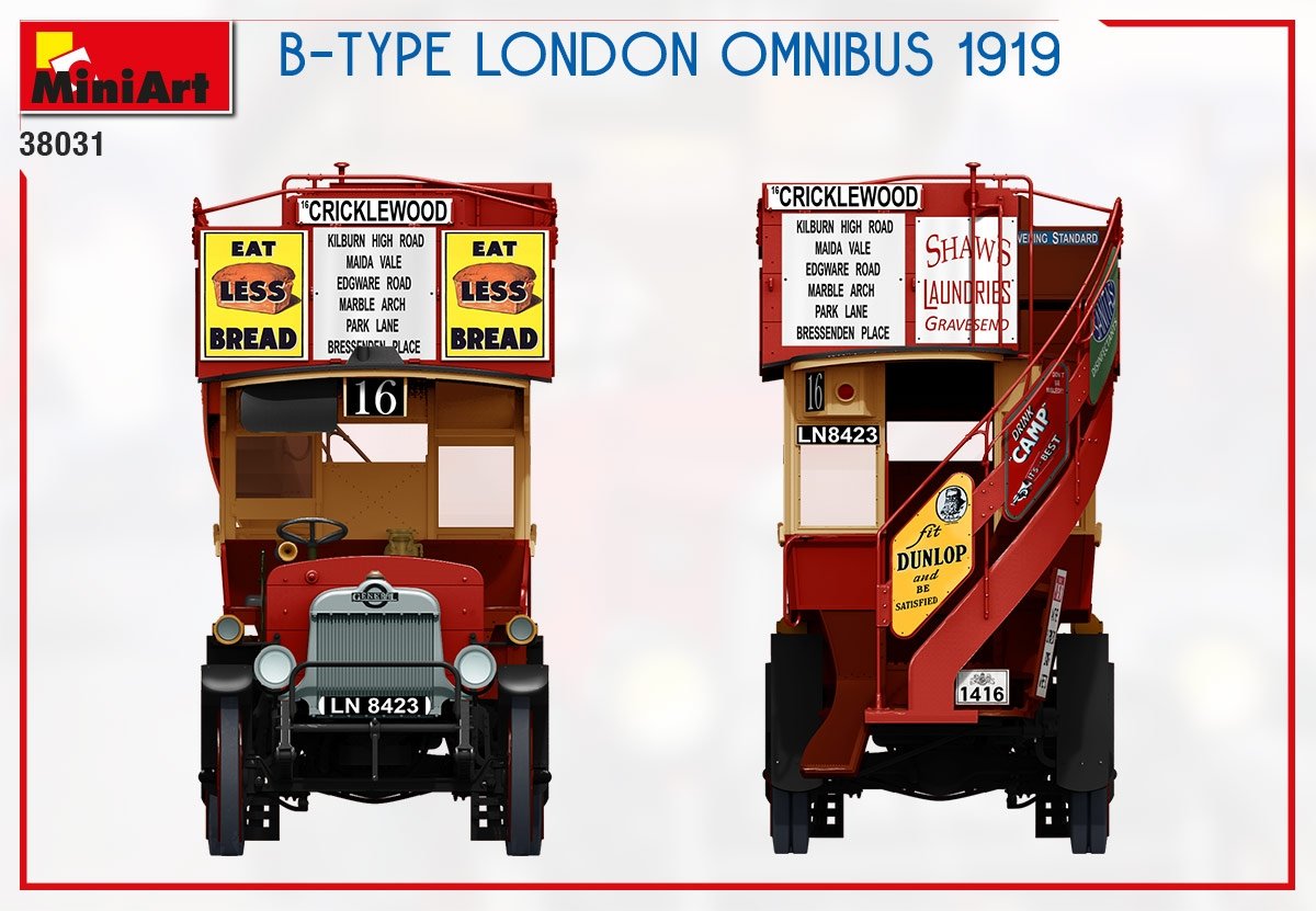 MiniArt 38031 B-TYPE LONDON OMNIBUS 1919 1/35 – zdjęcie 13