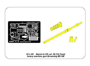 Aber 35L-080 Barrel for U.S heavy machine gun cal .50 Browning M2 HB 1/35 – zdjęcie 8