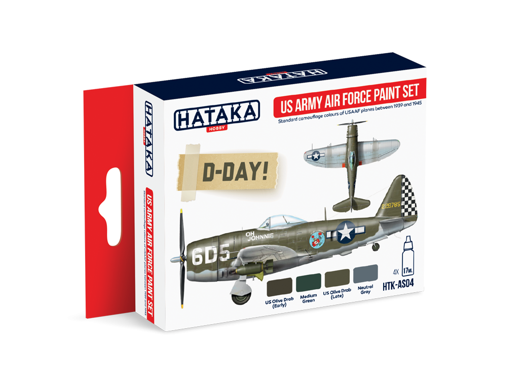 Hataka HTK-AS04 US Army Air Force paint set 4x17ml – image 3