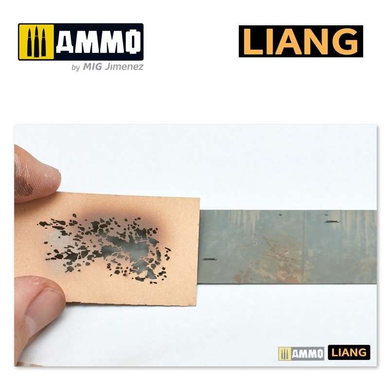 Liang 0003 Splashes Mud Effects Airbrush Stencils – zdjęcie 3