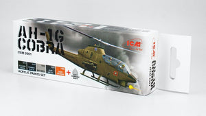 ICM 3001 Acrilyc paint set for ICM Bell AH-1G Cobra US Attack Helicopter 6x12ml – image 2