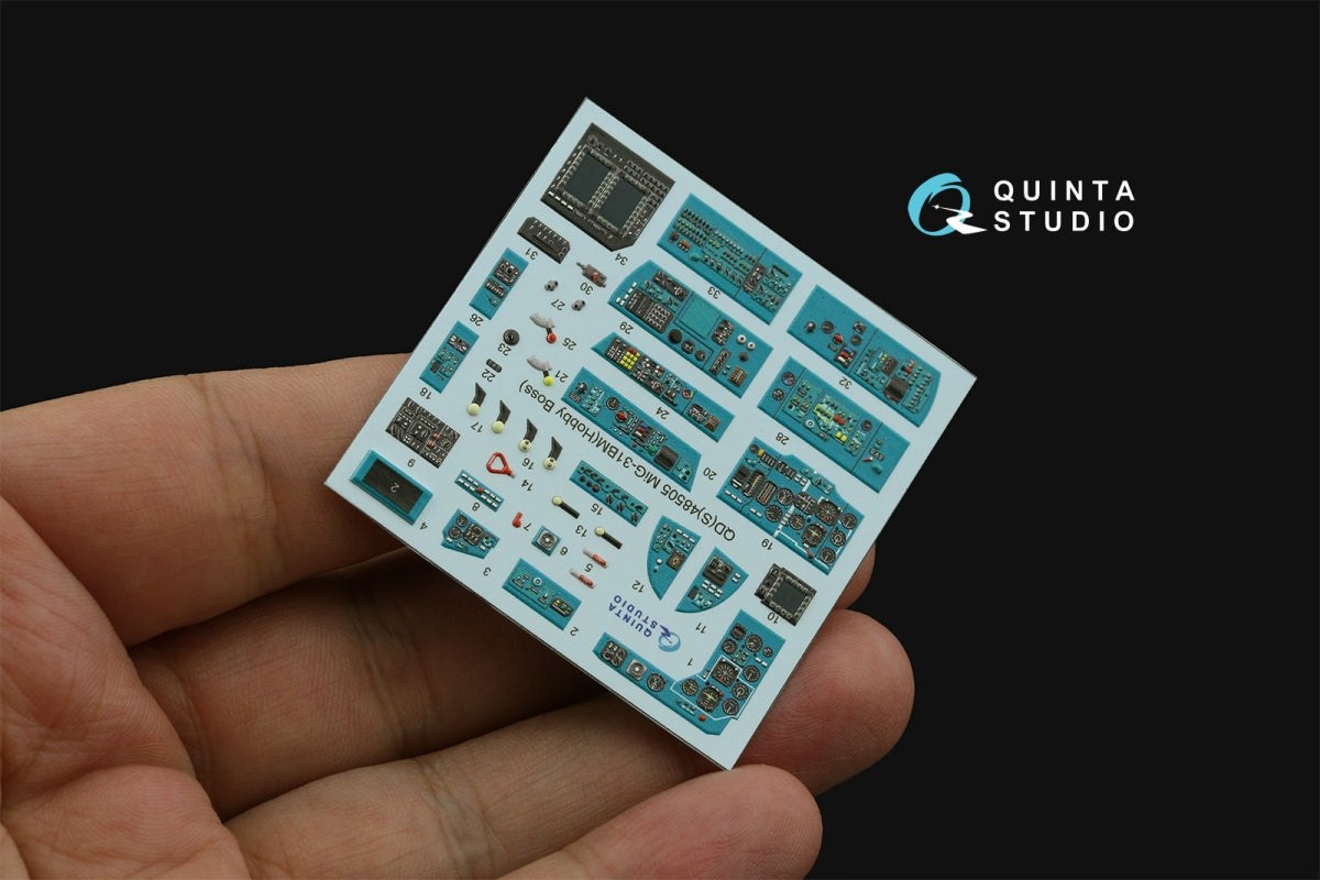 Quinta Studio QD48505 MiG-31BM 3D-Printed &amp;amp; colored Interior on decal paper (Hobby Boss) 1/48 – image 5