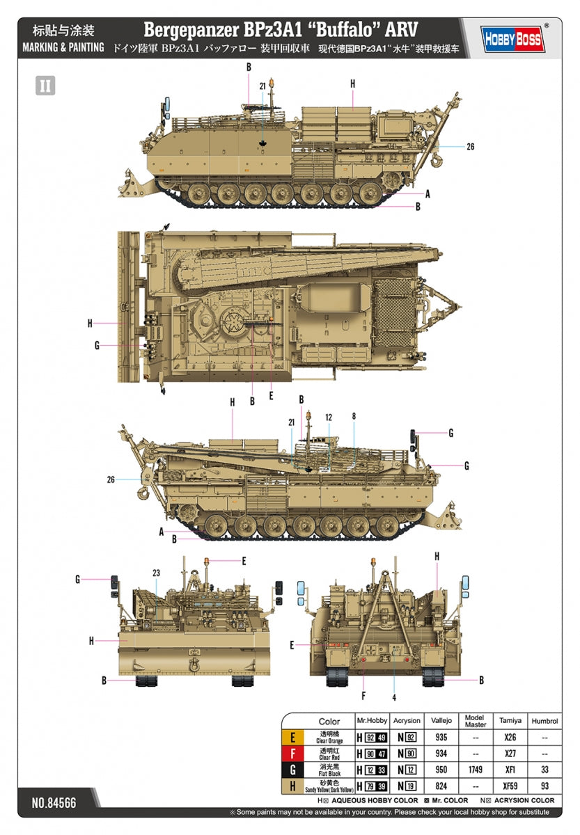 Hobby Boss 84566 Bergepanzer BPz3A1 Buffalo ARV 1/35 – Bild 4