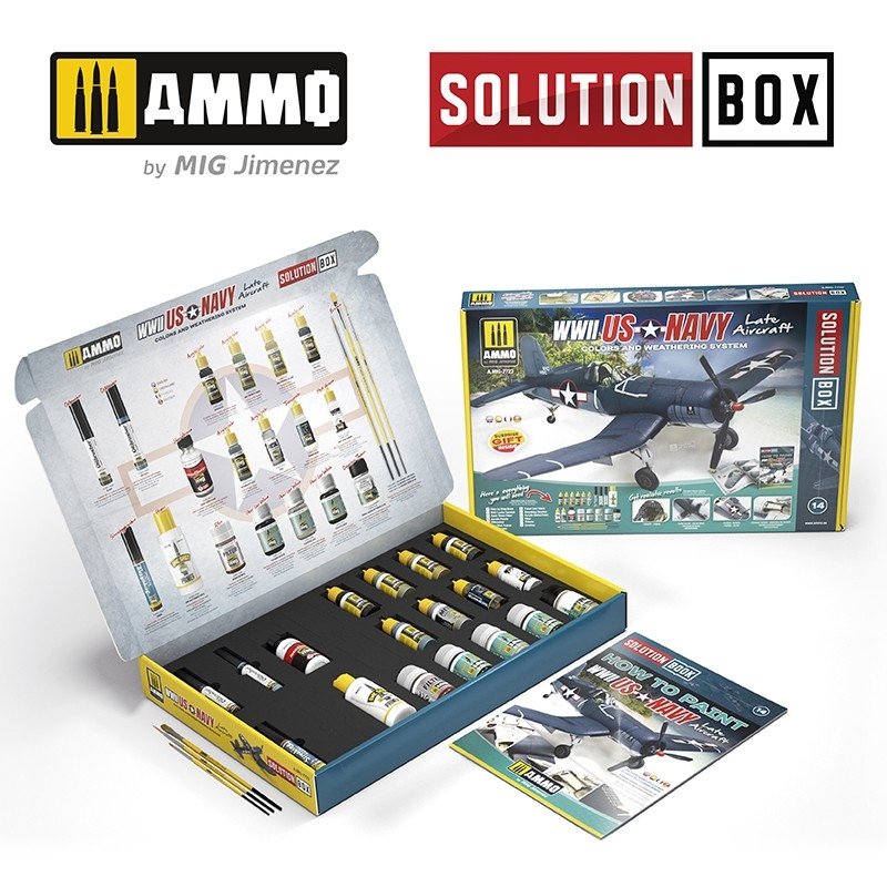 AMMO of Mig Jimenez 7723 US Navy WWII Late SOLUTION BOX – immagine 2