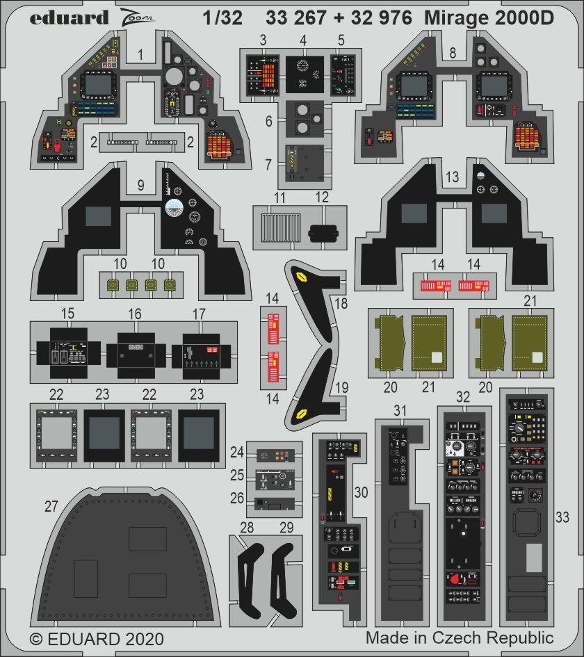 Eduard BIG33125 Mirage 2000D for KITTY HAWK 1/32 – zdjęcie 2