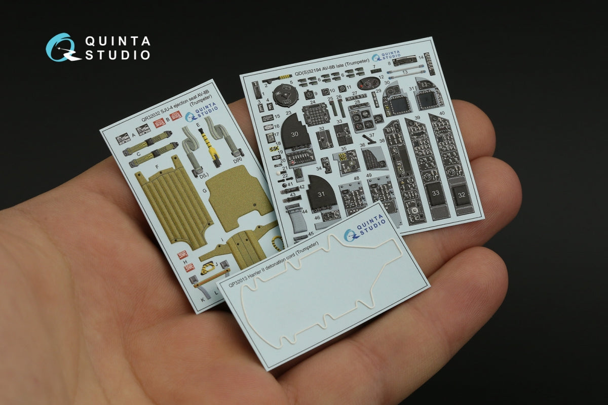 Quinta Studio QD32194 AV-8B Harrier II late 3D-Printed &amp;amp; coloured Interior on decal paper (Trumpeter) 1/32 – zdjęcie 4