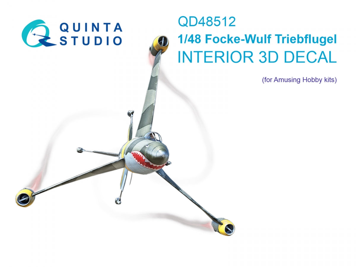 Quinta Studio QD48512 FW Triebflugel 3D-Printed colored Interior on decal paper (Amusing hobby) 1/48