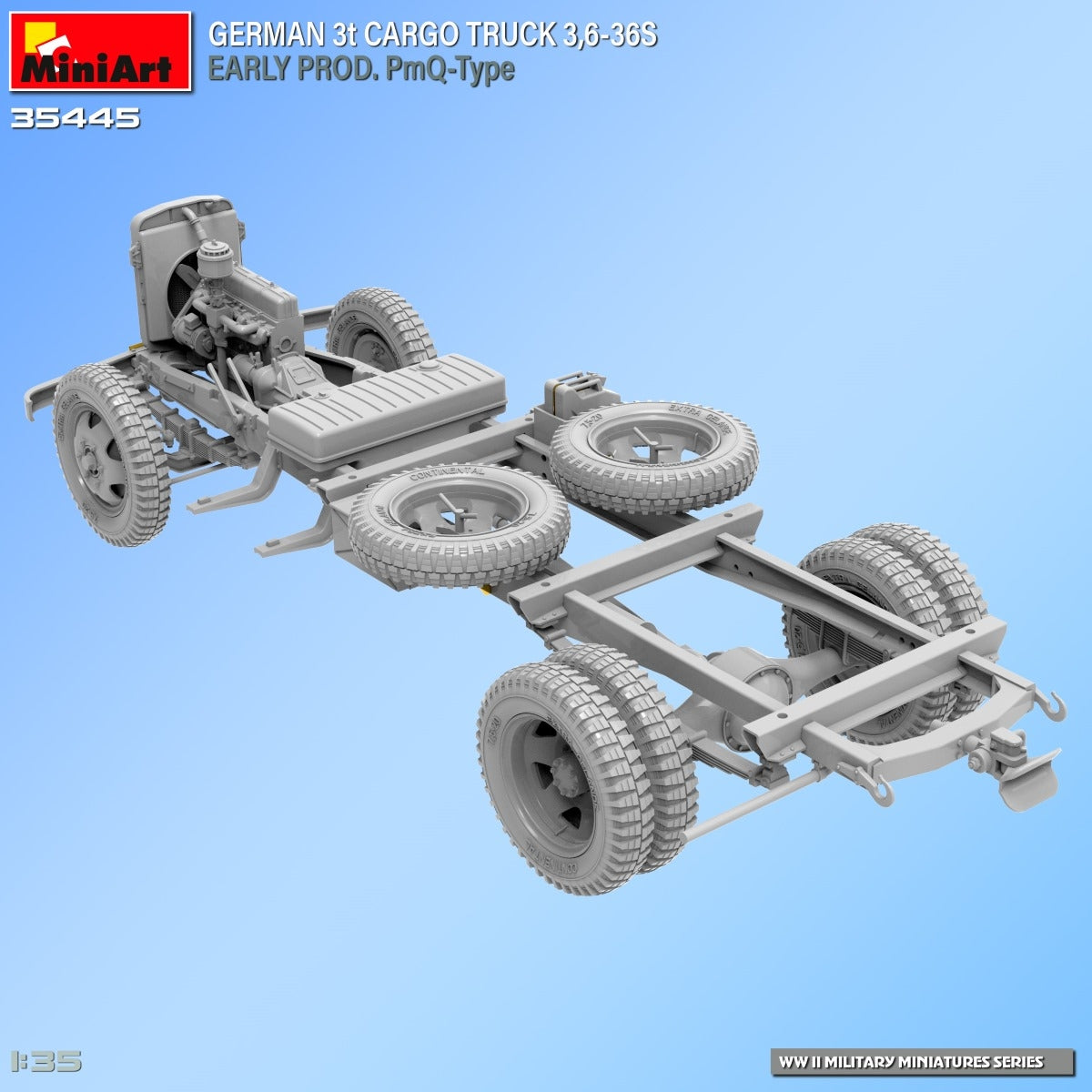 Miniart 35445 Camion cargo allemand 3 tonnes 3.6-36S Première production Type PmQ 1/35 – image 14