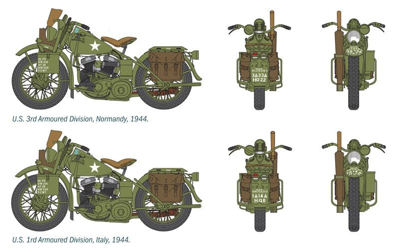 Italeri 0322 U.S. MOTORCYCLES 1/35 – zdjęcie 3