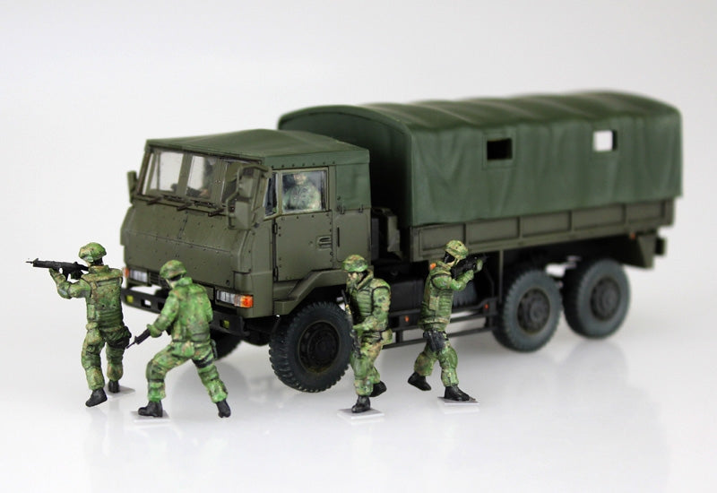 Aoshima 01208 JGSDF 3 1/2t Truck with Additional Armor w/6 Figures 1/72 – zdjęcie 7