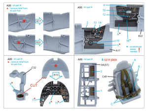 Quinta Studio QD72154 Typhoon Mk.1B Late 3D-Printed colored Interior on decal paper (Airfix) 1/72 – image 2